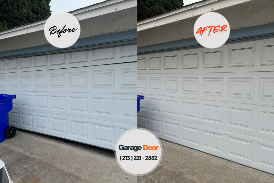 Before and after: garage door repair Atco, NJ